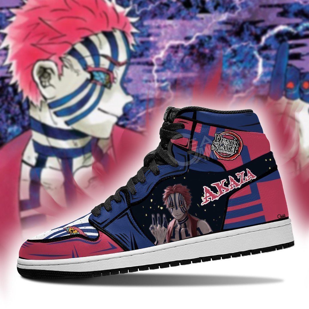 Akaza JD1s Sneakers Anime Demon Slayer Shoes, Air Jordan Hightop