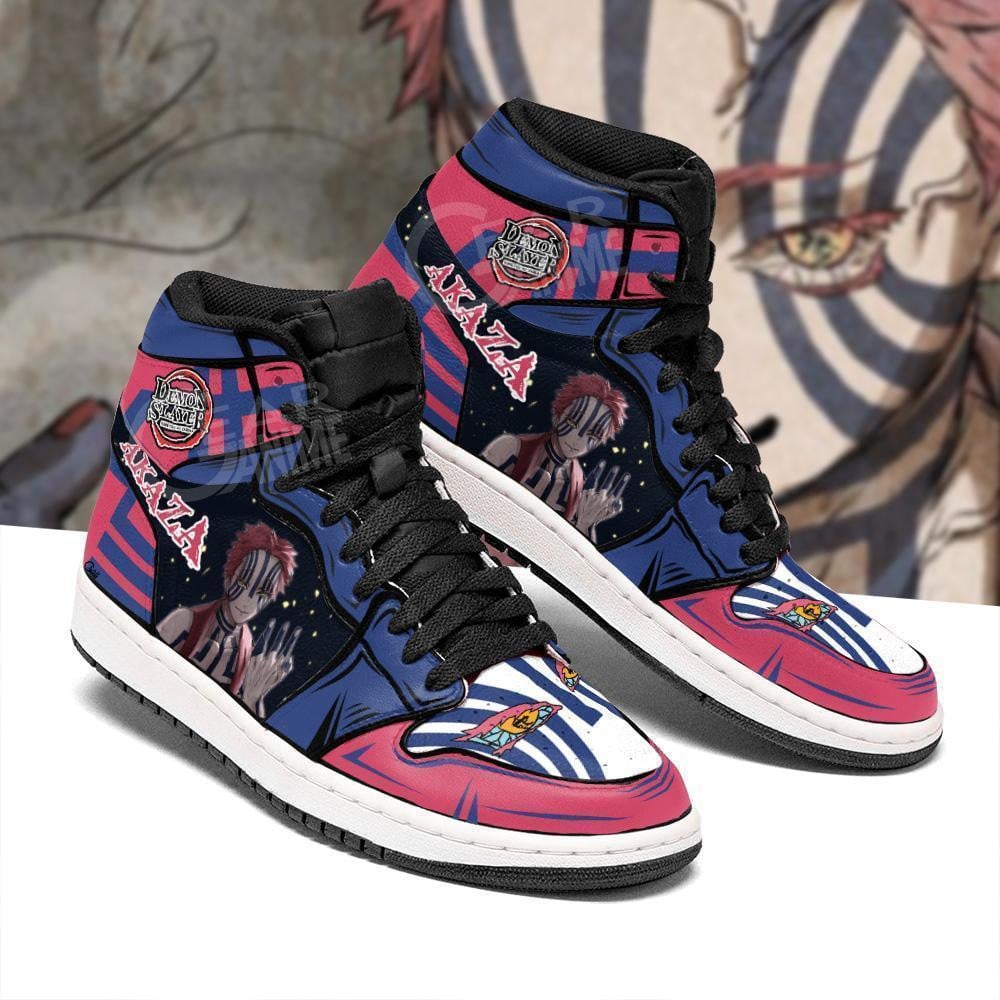 Akaza JD1s Sneakers Anime Demon Slayer Shoes, Air Jordan Hightop