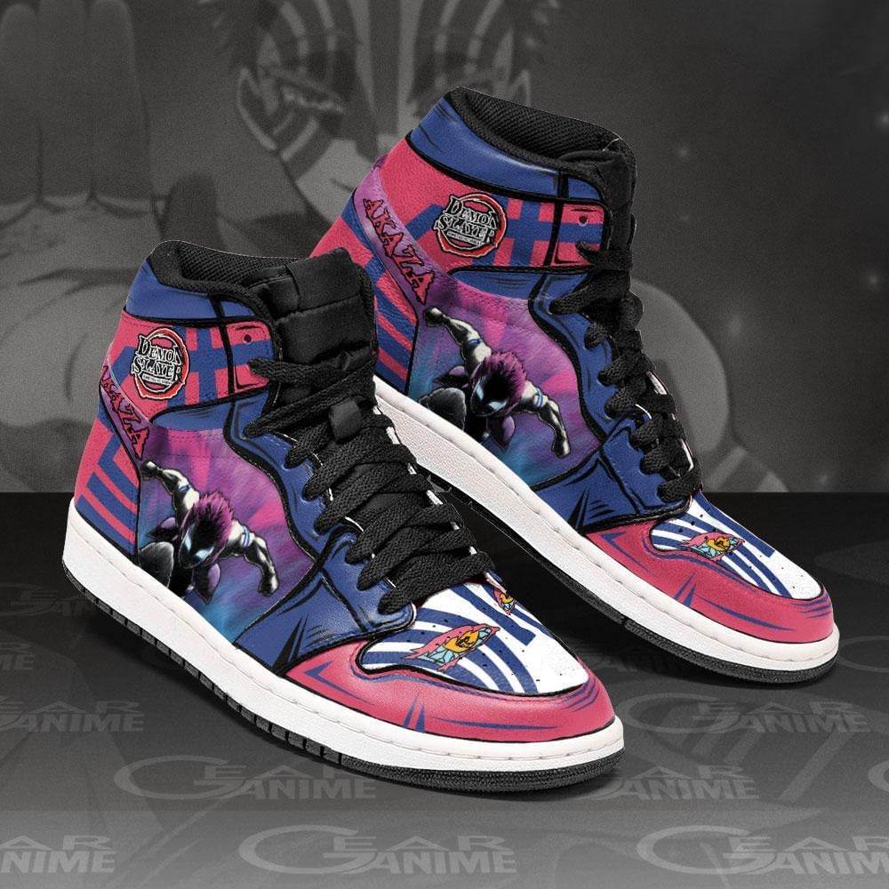 Akaza JD1s Sneakers Anime Mugen Train Demon Slayer Shoes, Air Jordan Hightop