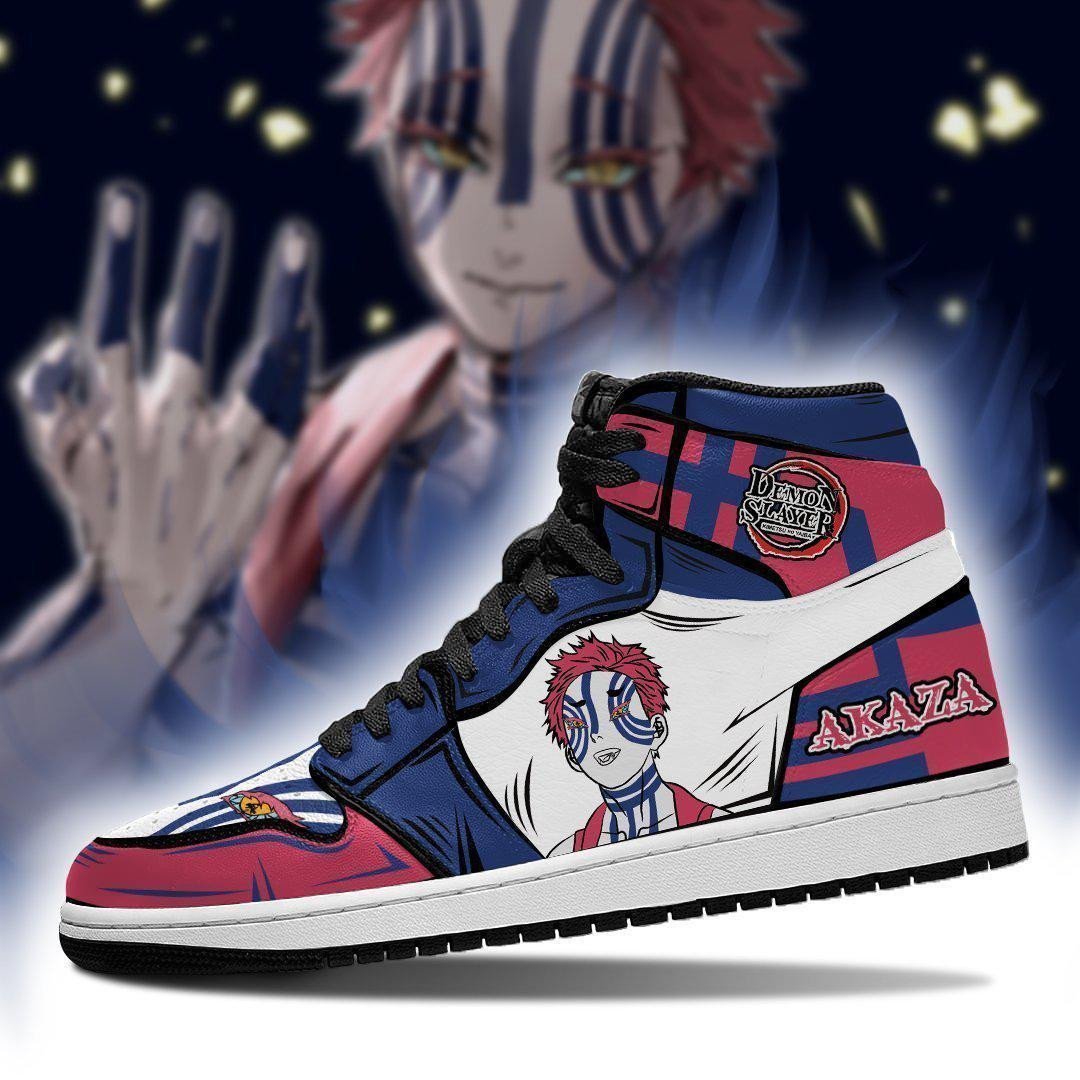 Akaza JD1s Sneakers Demon Slayer Anime Shoes, Air Jordan Hightop
