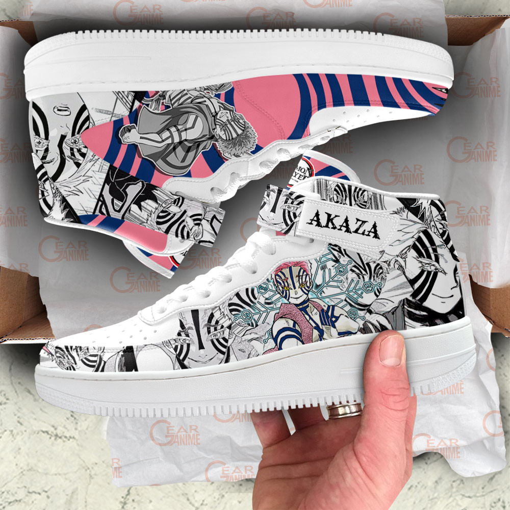 Akaza Sneakers Air Mid Demon Slayer Anime Shoes Mix Manga