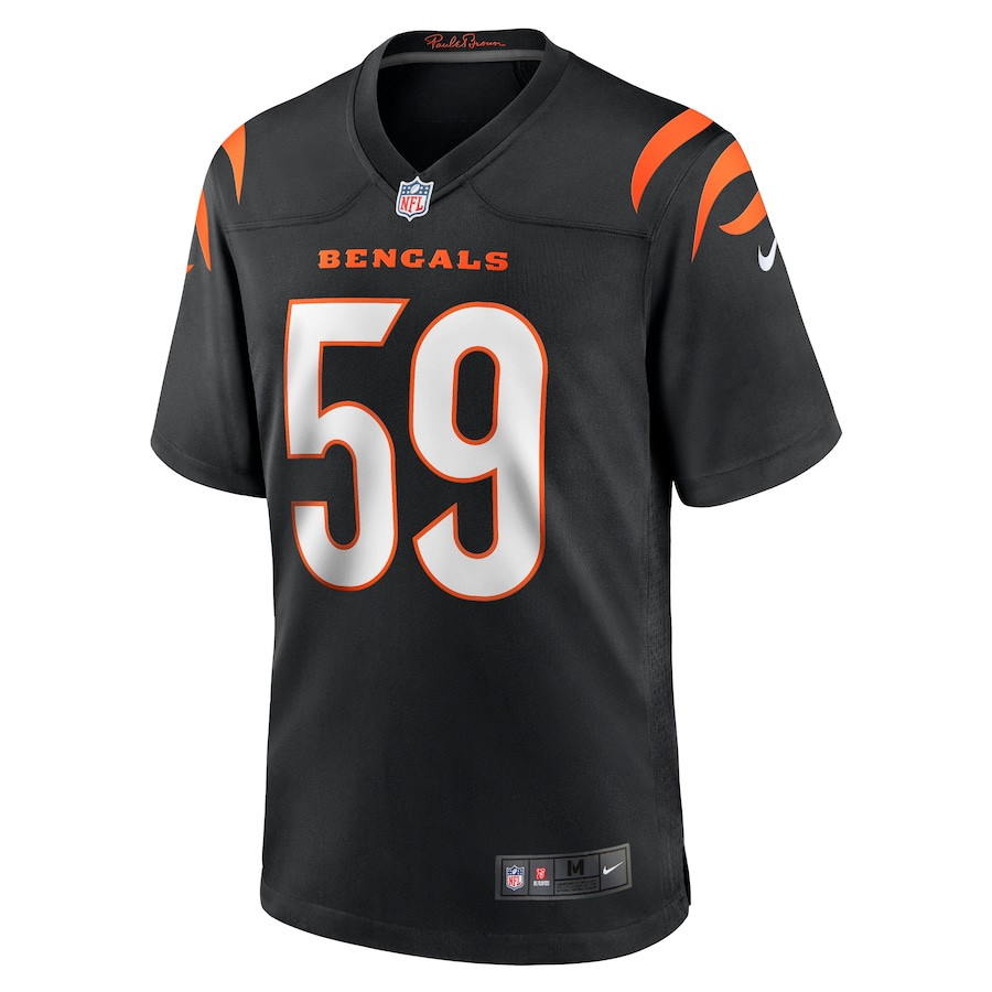 Akeem Davis-Gaither 59 Cincinnati Bengals Game Player Stitched Jersey – Black