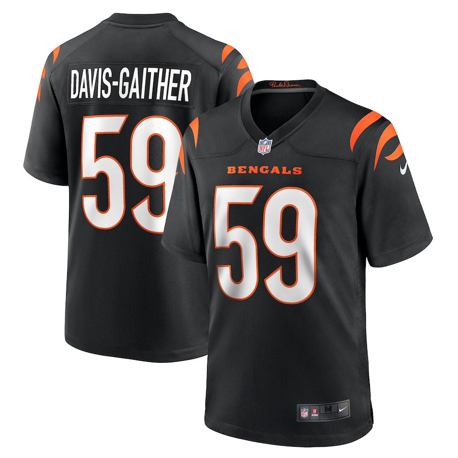 Akeem Davis-Gaither 59 Cincinnati Bengals Game Player Stitched Jersey – Black