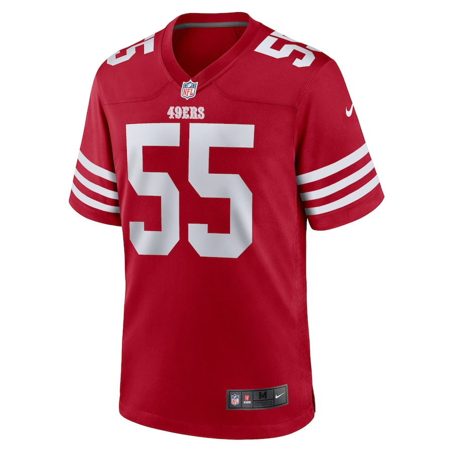 Akeem Spence 55 San Francisco 49ers Home Game Player Stitched Jersey – Scarlet
