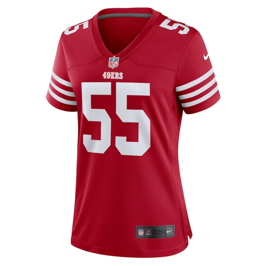 Akeem Spence 55 San Francisco 49ers Women’s Home Game Player Stitched Jersey – Scarlet