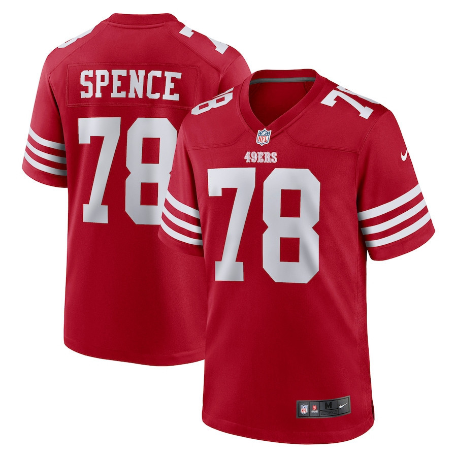 Akeem Spence San Francisco 49ers Stitched Jersey – Scarlet