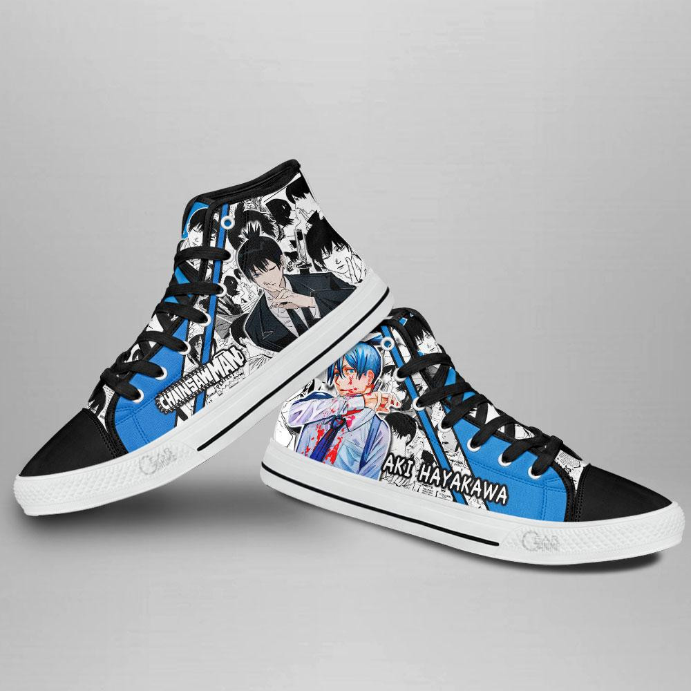 Aki Hayakawa High Top Shoes Custom Manga Anime Chainsaw Man Sneakers