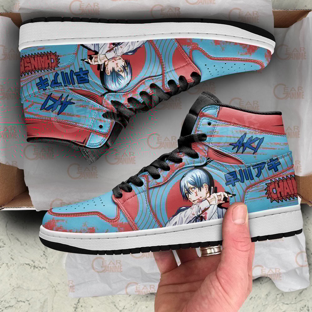 Aki Hayakawa JD1s Sneakers Chainsaw Man Anime Shoes, Air Jordan Hightop