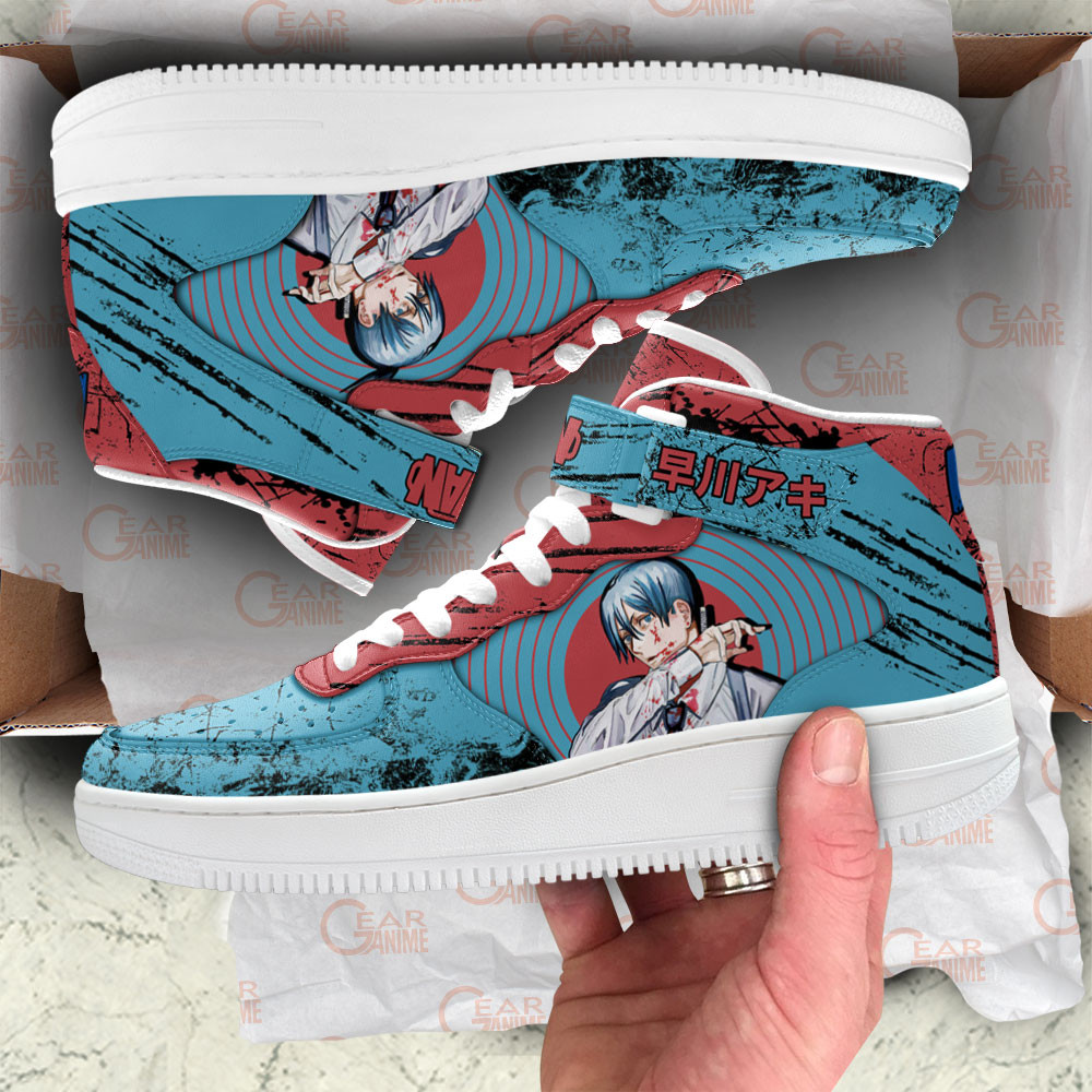Aki Hayakawa Sneakers Air Mid Custom Chainsaw Man Anime Shoes