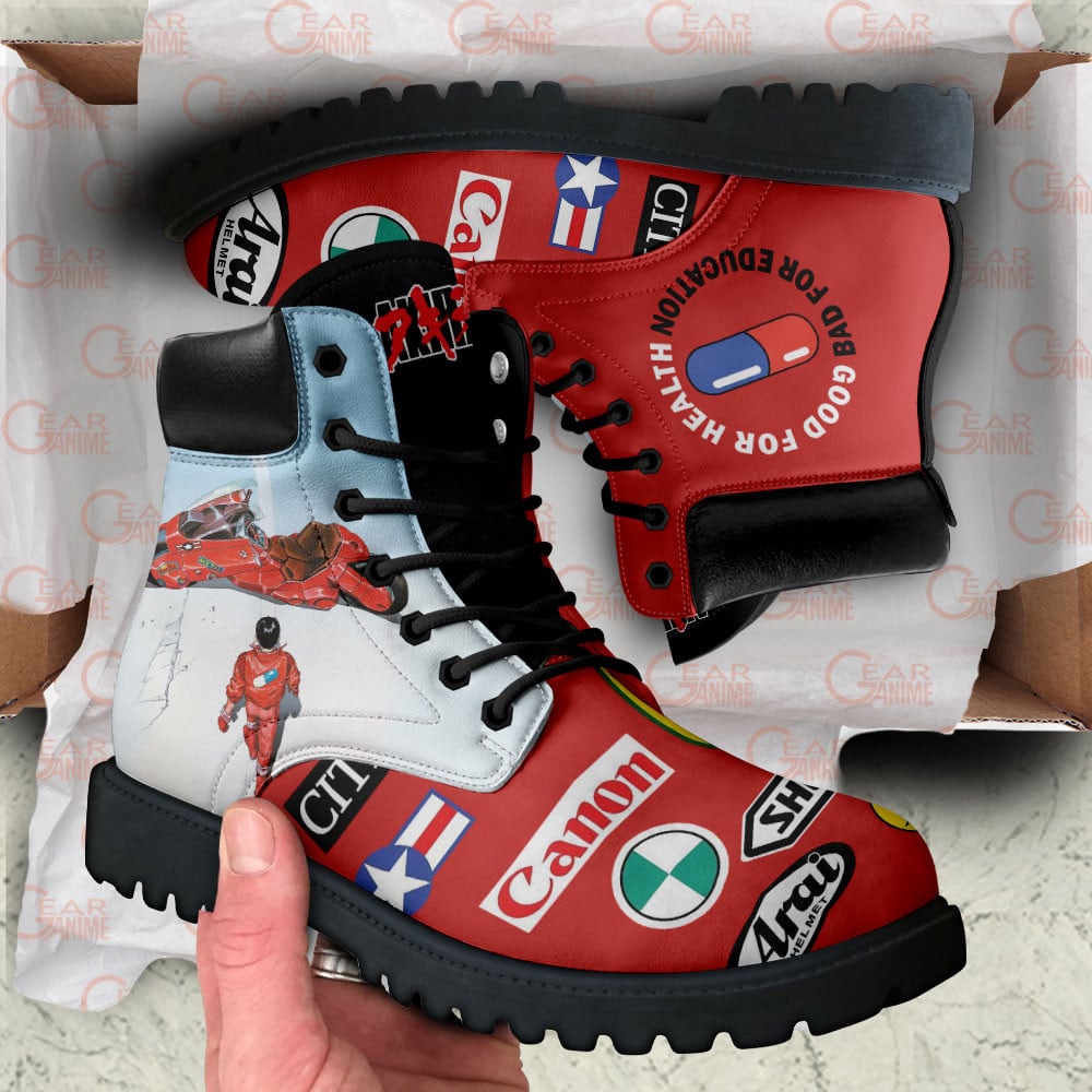 Akira Boots Anime Custom Shoes