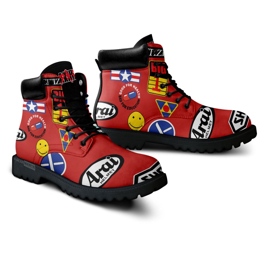 Akira Kaneda Full Bike Stickers Boots Anime Custom Shoes