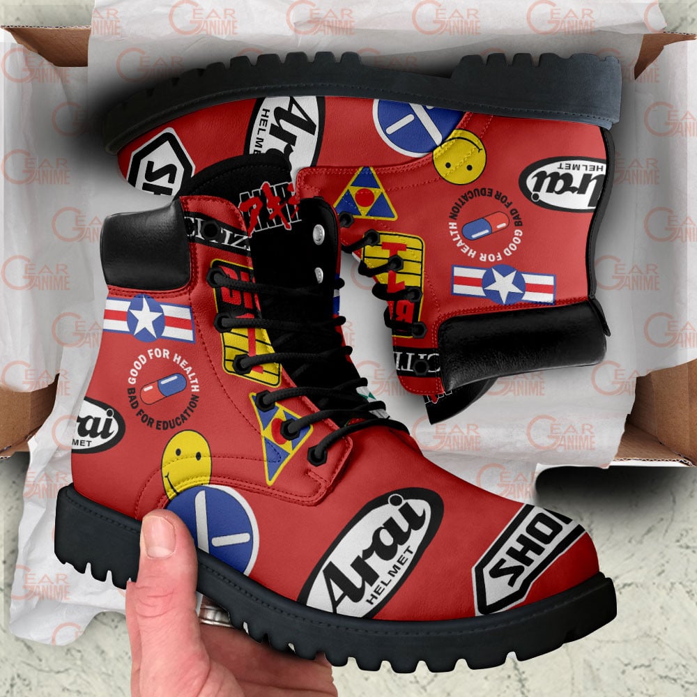 Akira Kaneda Full Bike Stickers Boots Anime Custom Shoes