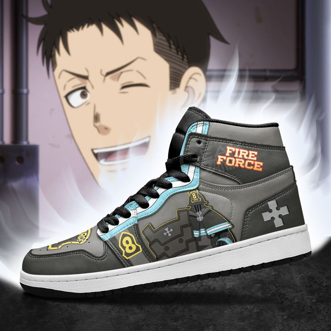 Akitaru Obi Fire Force Anime 1 High Top Air Jordan Sneaker, Air Jordan Hightop