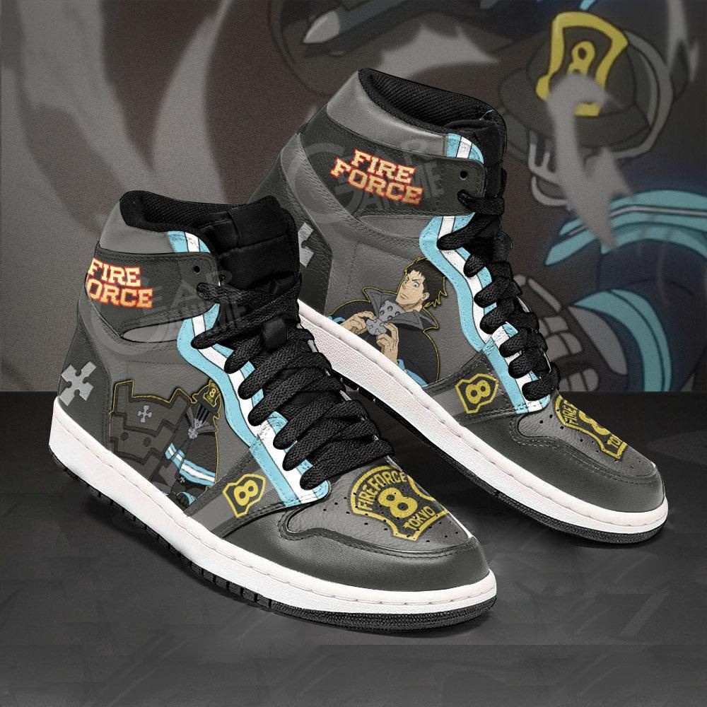 Akitaru Obi Fire Force Anime 1 High Top Air Jordan Sneaker, Air Jordan Hightop