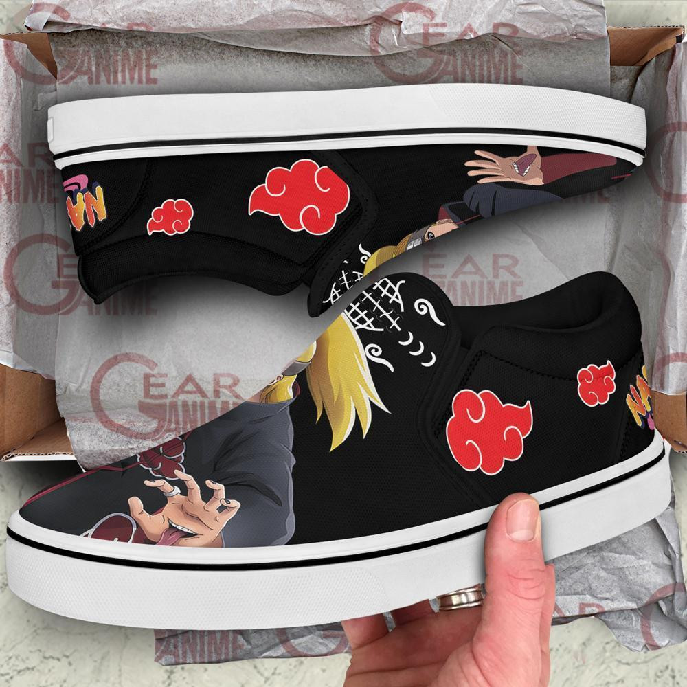 AKT Deidara Slip-On Shoes Canvas Custom Anime Shoes
