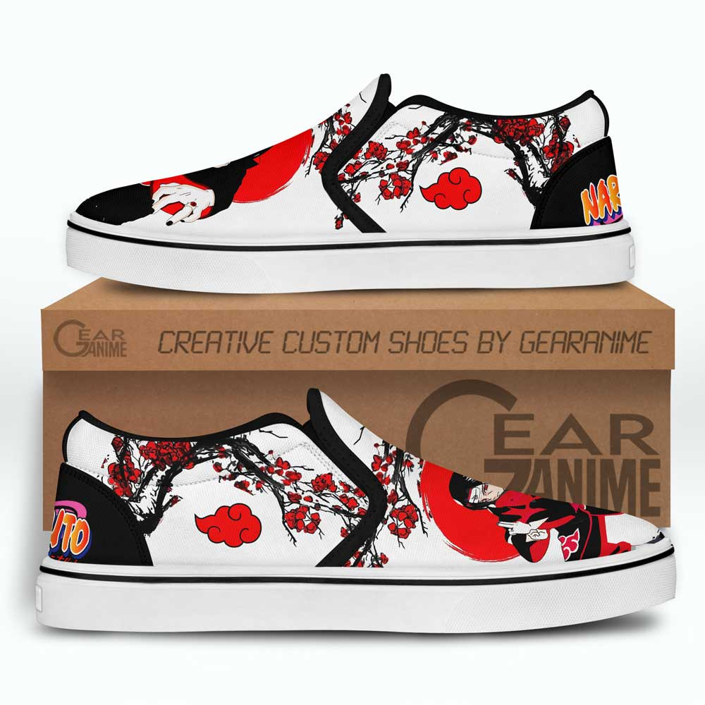 Akt Itachi Slip-On Shoes Canvas Custom Japan Style Anime Shoes