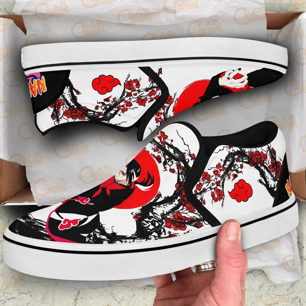 Akt Itachi Slip-On Shoes Canvas Custom Japan Style Anime Shoes