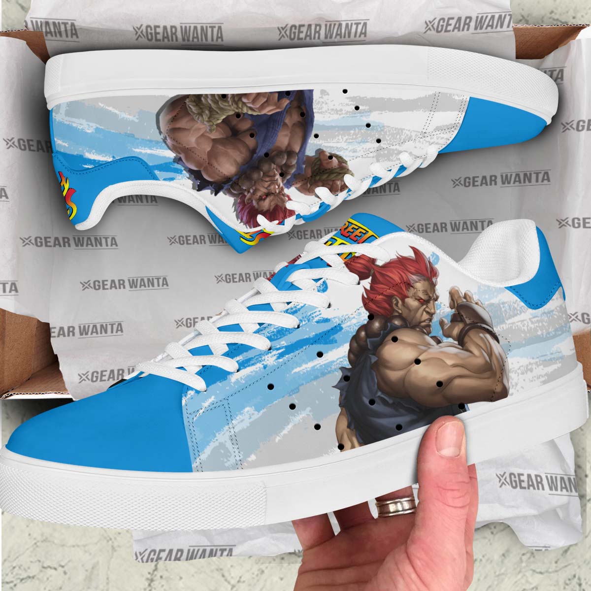 Akuma Skate Shoes Custom Street Fighter Game Shoes