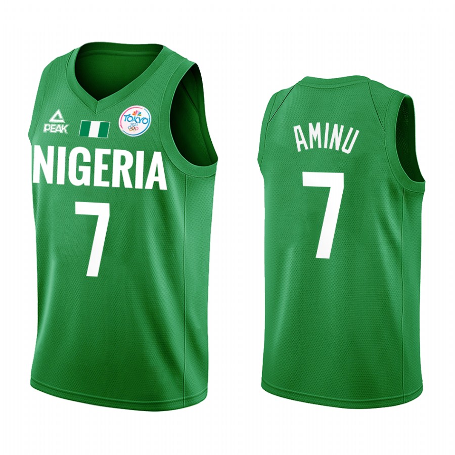 Al-Farouq Aminu Nigeria #7 Green 2021 Tokyo Olymipcs Limited Jersey