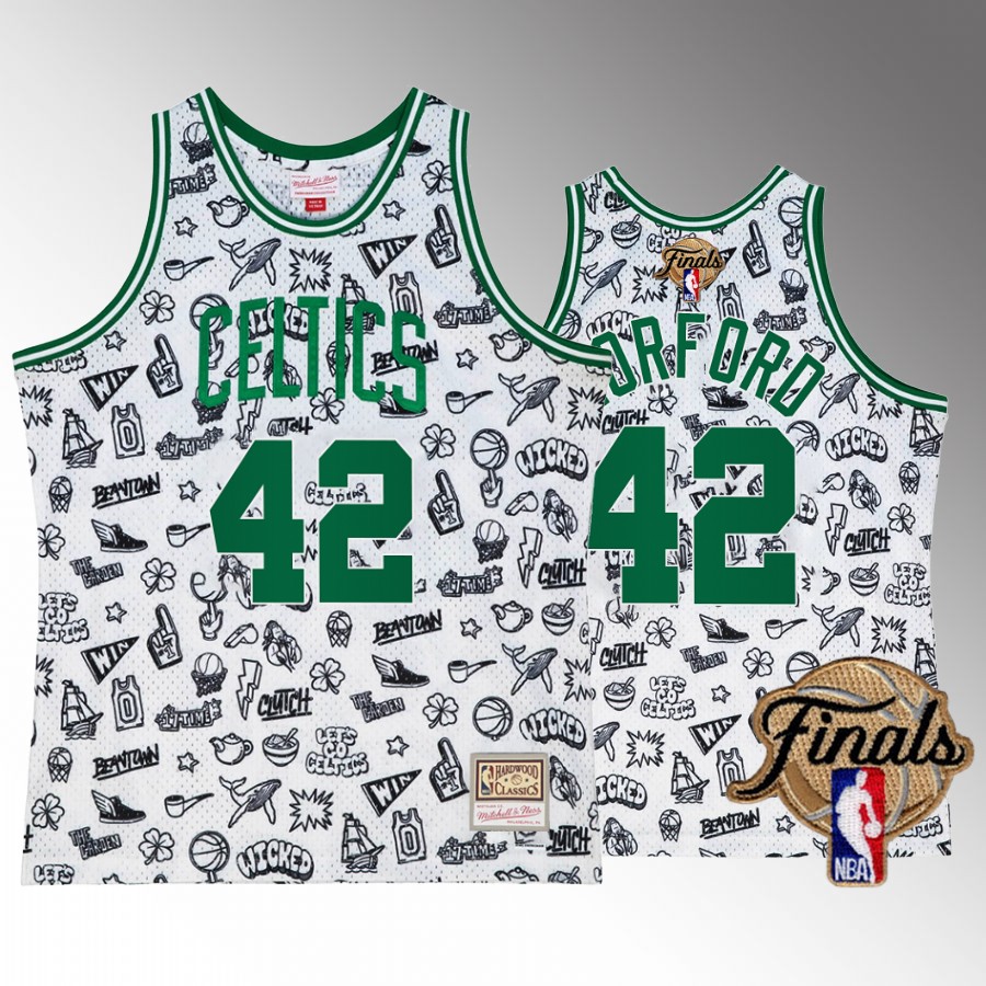 Al Horford #42 Boston Celtics 2022 NBA Finals White Doodle Jersey