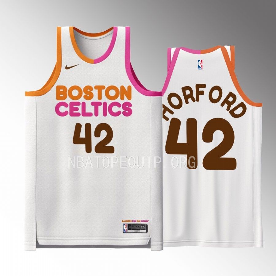 Al Horford Dunkin Donuts Boston Celtics #42 White Jersey Special