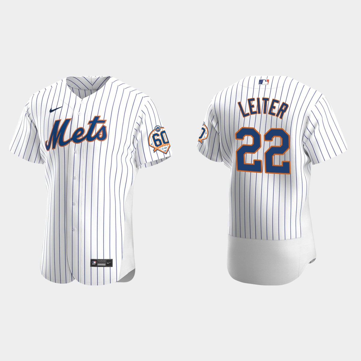 Al Leiter New York Mets 60th Anniversary Home Jersey – White