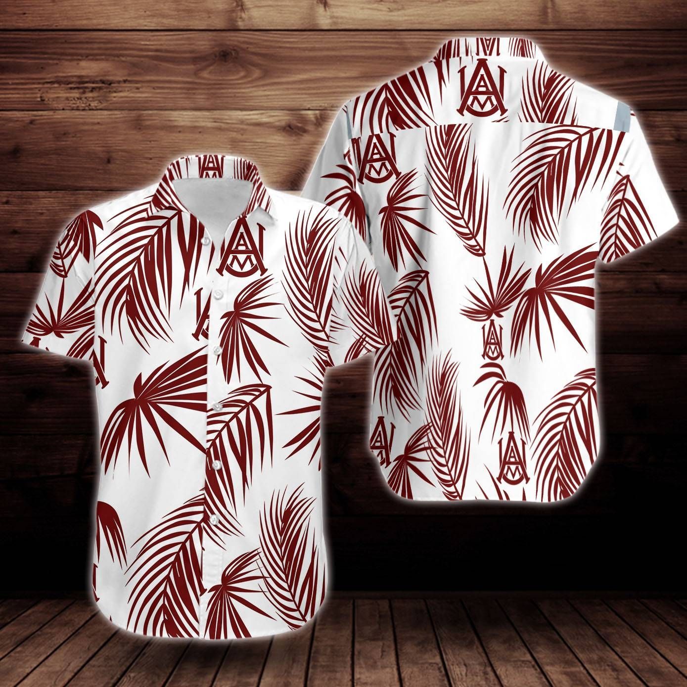 Alabama AM Bulldogs And Lady Bulldogs Flower Hawaiian Aloha Shirt Hawaiian Beach