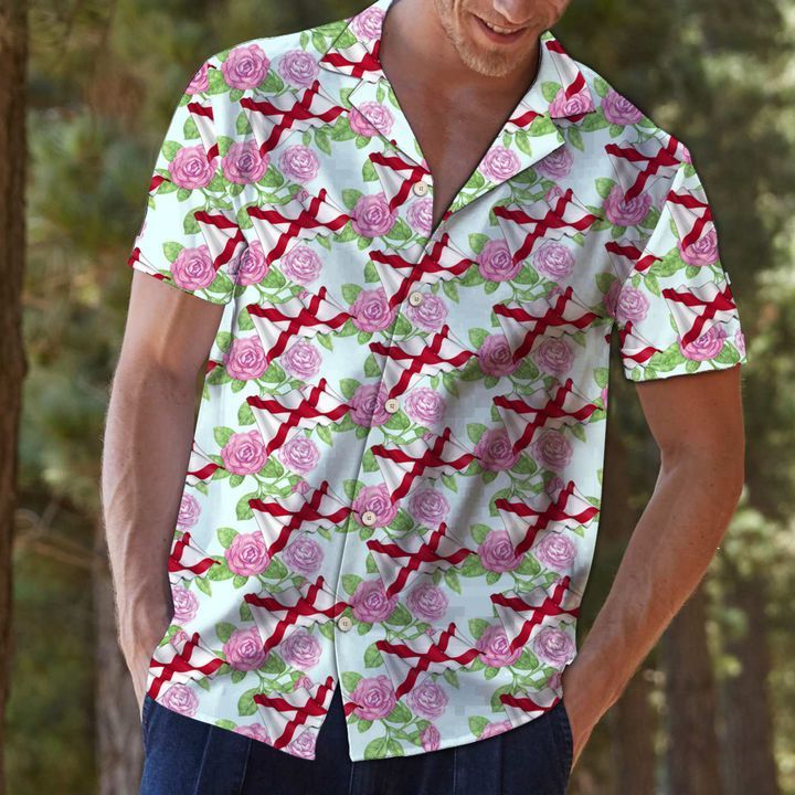 Alabama Camellia 3D Hawaiian Shirt For Men With Vibrant Colors And Textures