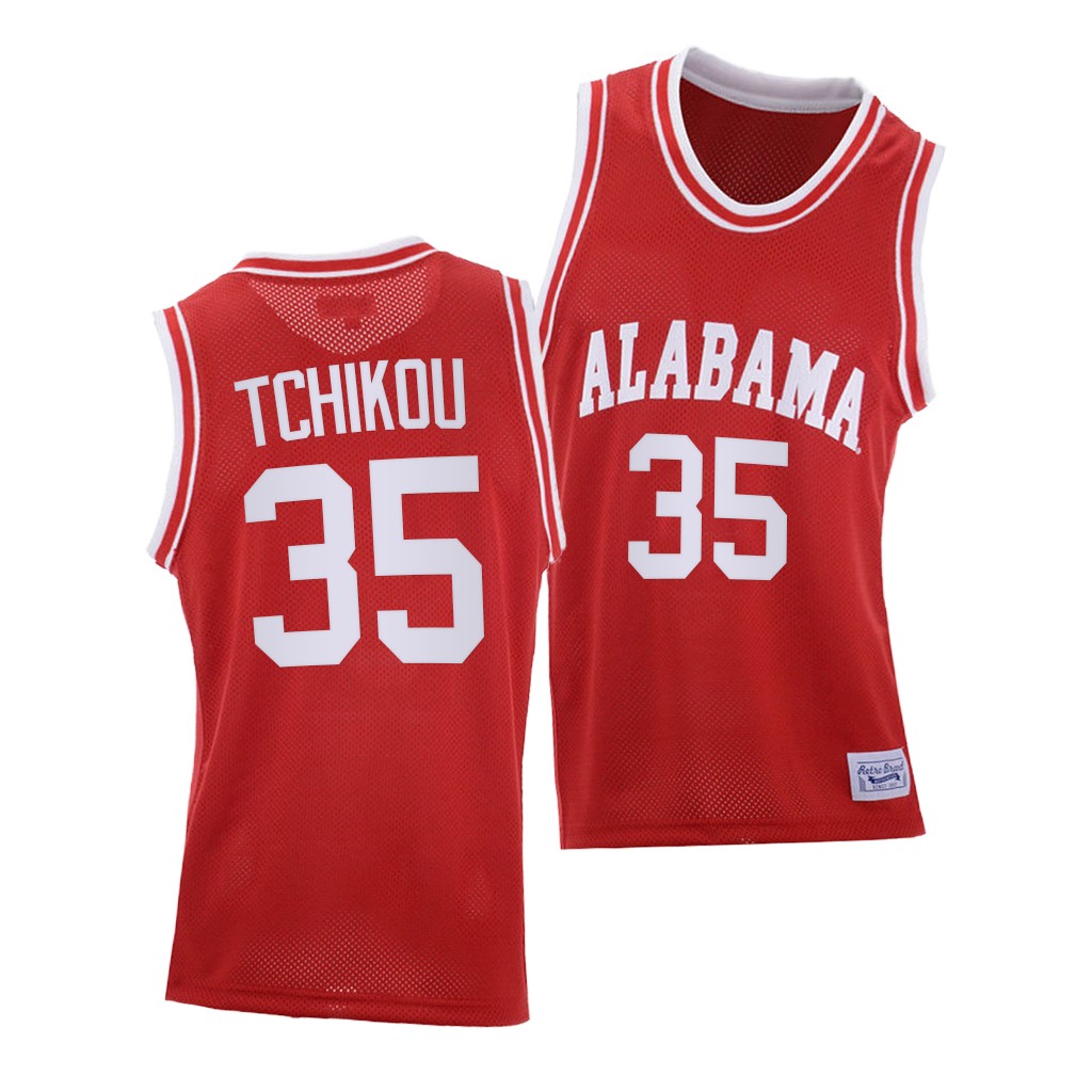 Alabama Crimson Tide Alex Tchikou Red 2021 Throwback College Jersey