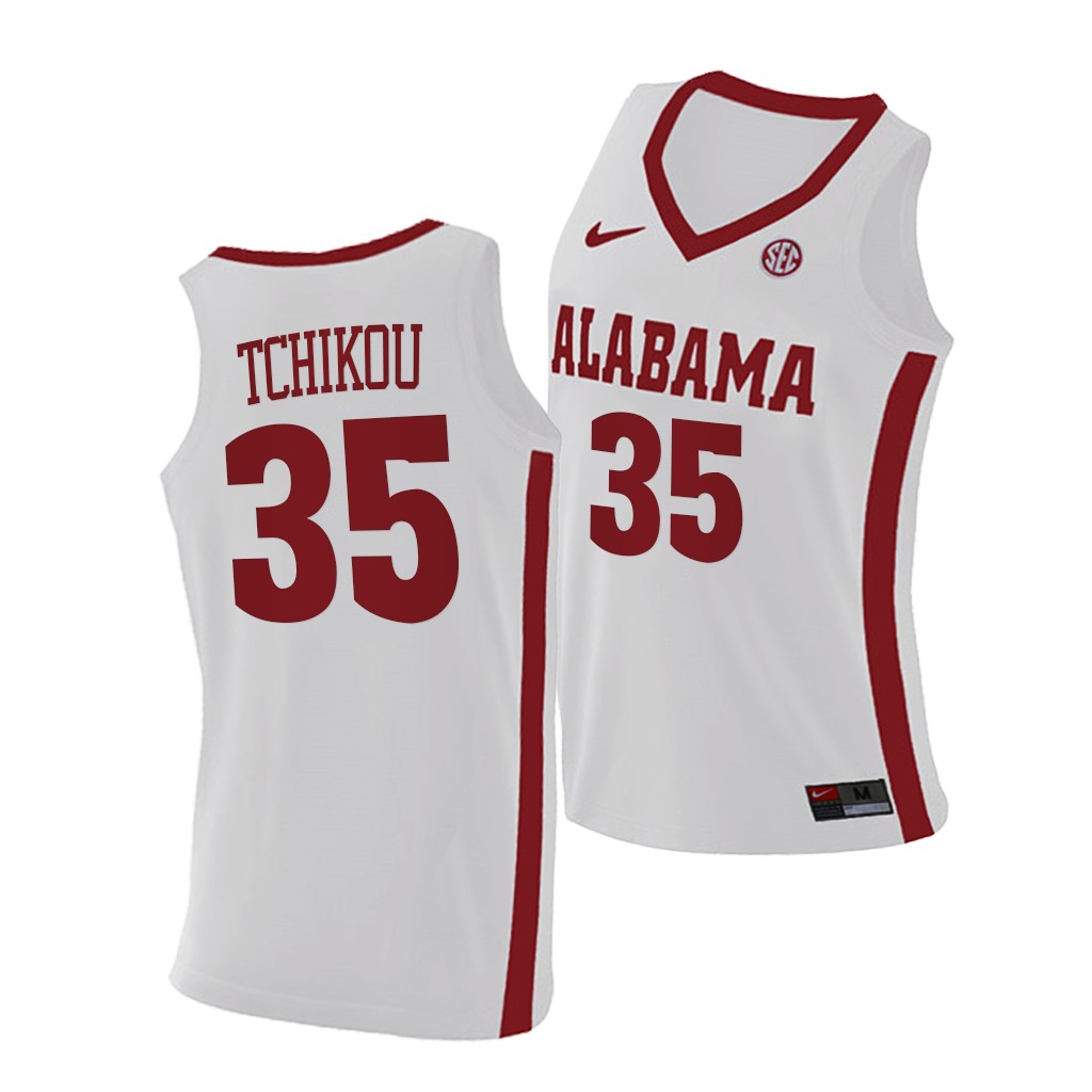 Alabama Crimson Tide Alex Tchikou White 2021 College Jersey