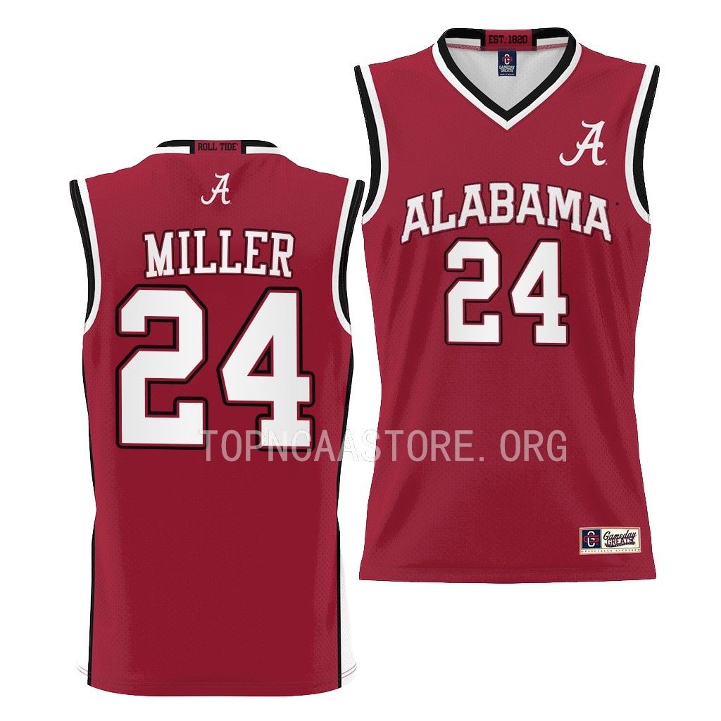 Alabama Crimson Tide Brandon Miller College Jersey Youth Crimson