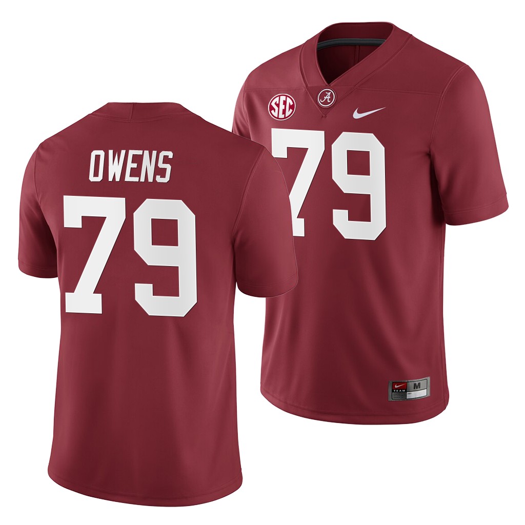 Alabama Crimson Tide Chris RS Owens Crimson 2019 Home Game Jersey NCAA