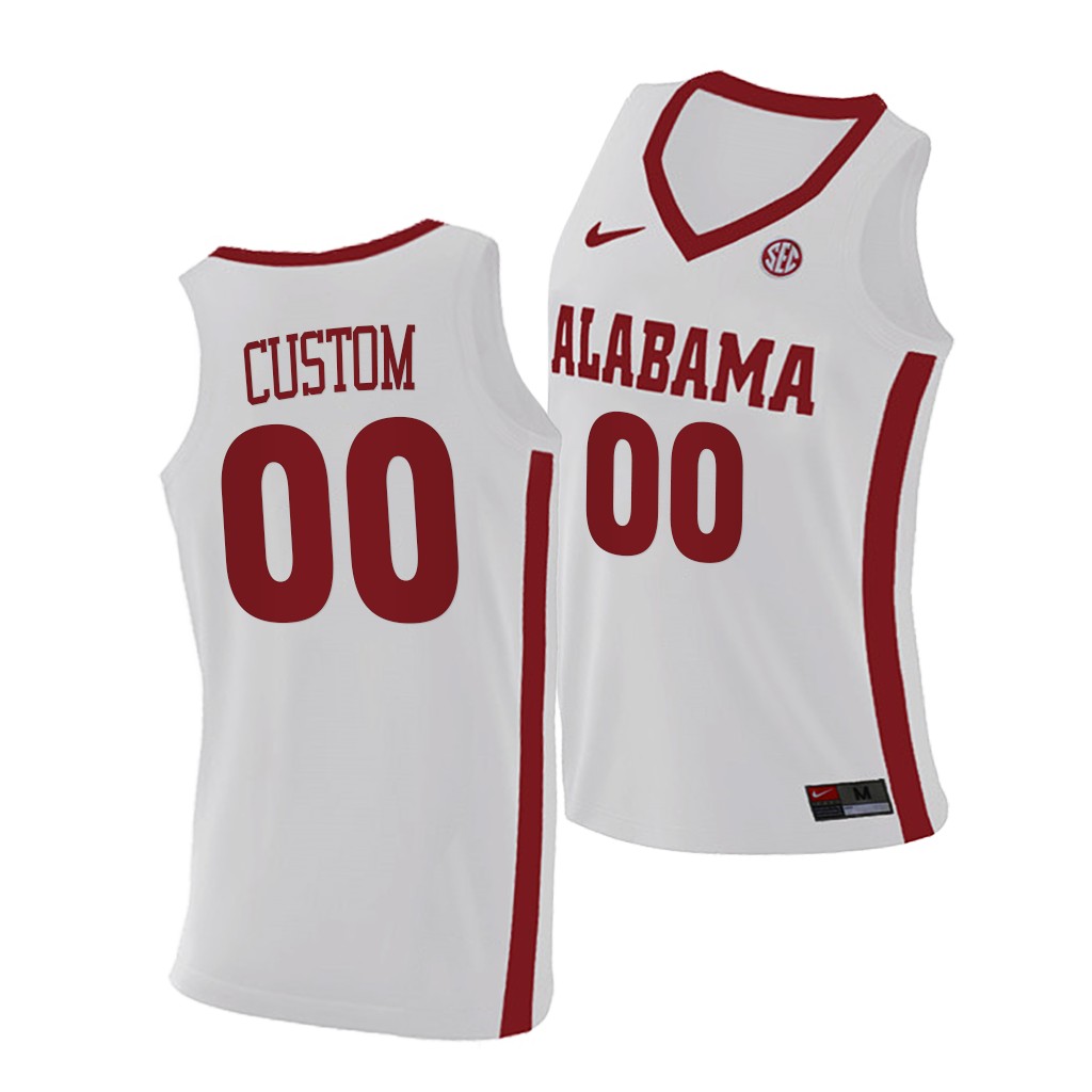 Alabama Crimson Tide Custom White 2021 College Jersey
