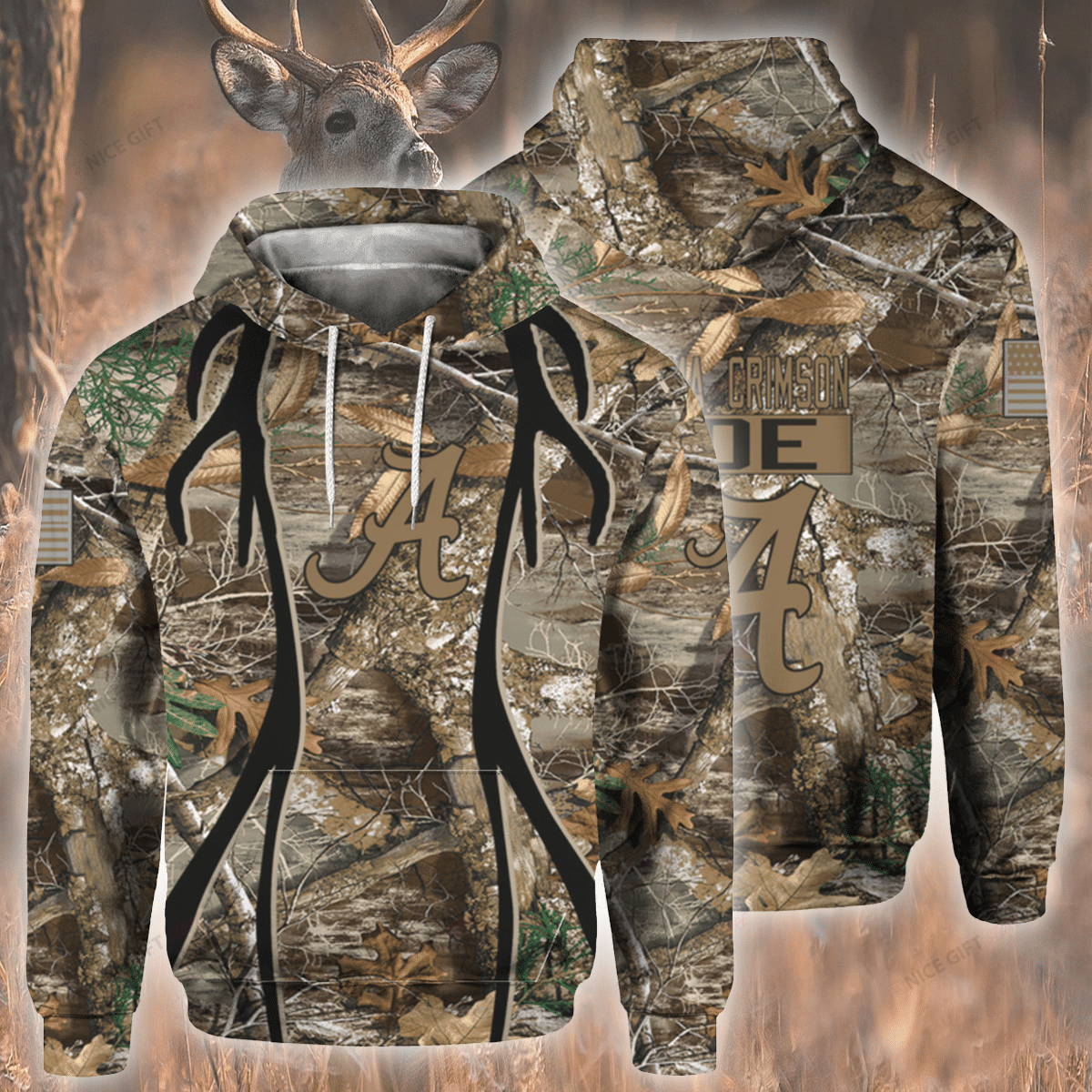 Alabama Crimson Tide Hunting 3D Hoodie Gift For Fans