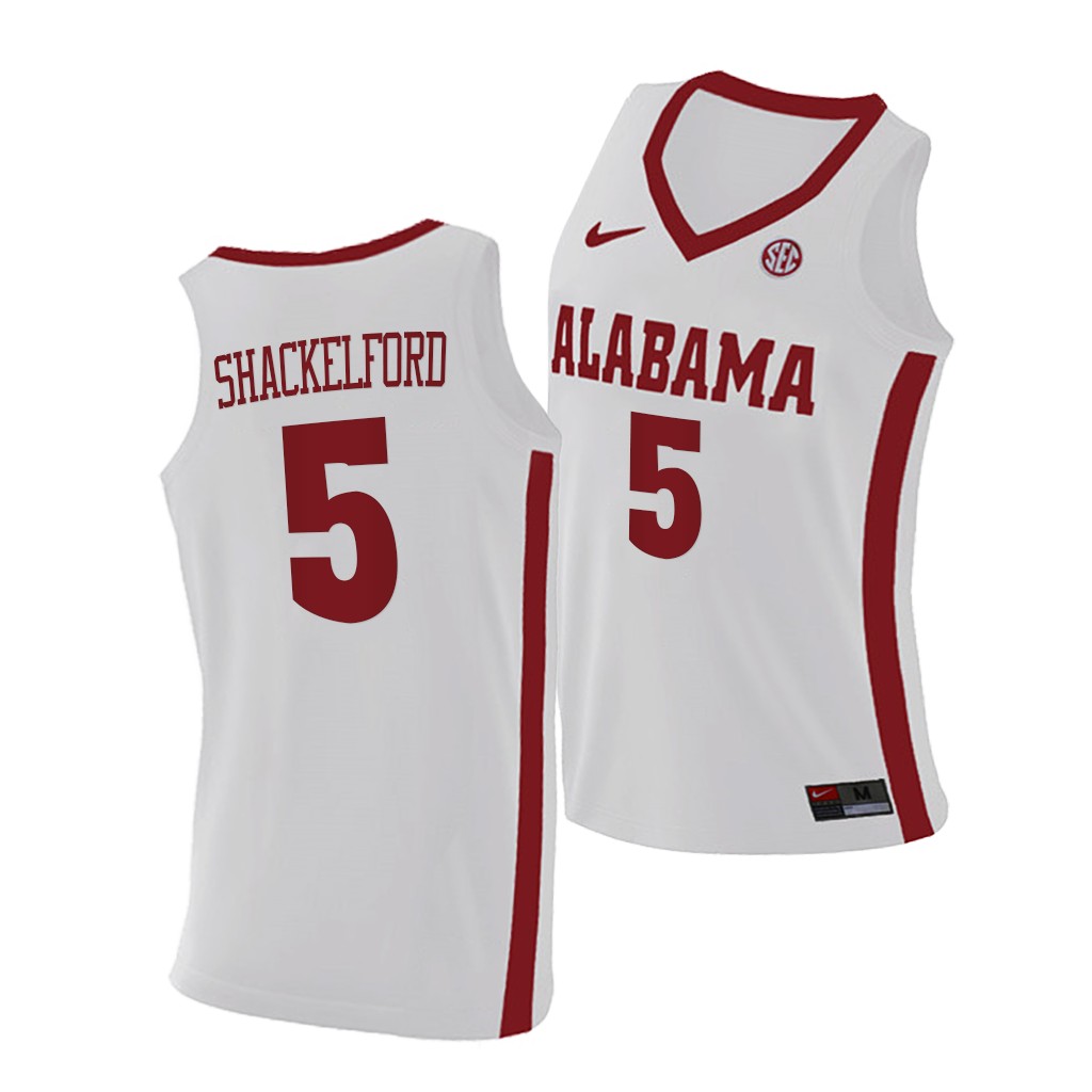 Alabama Crimson Tide Jaden Shackelford White 2021 College Jersey