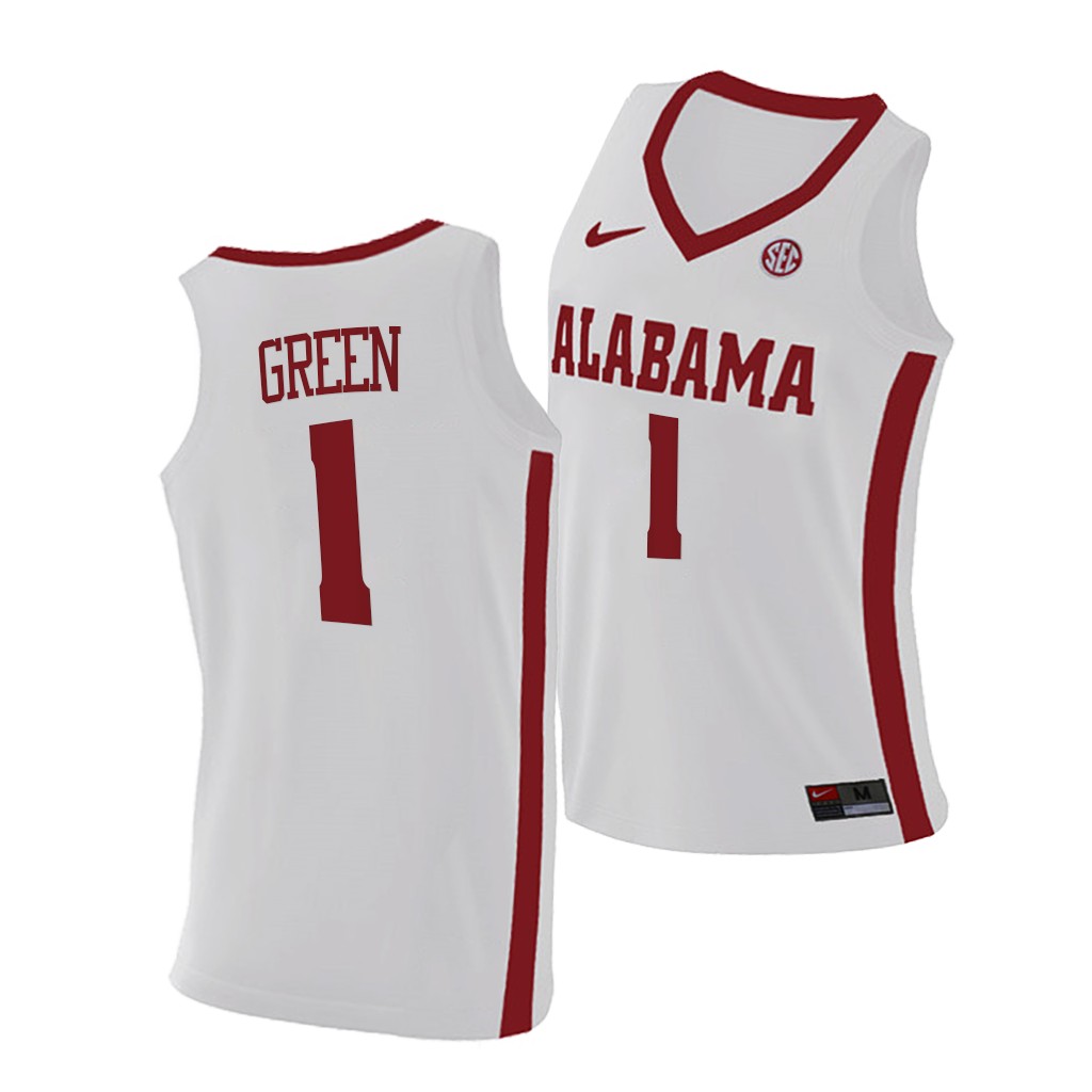 Alabama Crimson Tide JaMychal Green White College Jersey