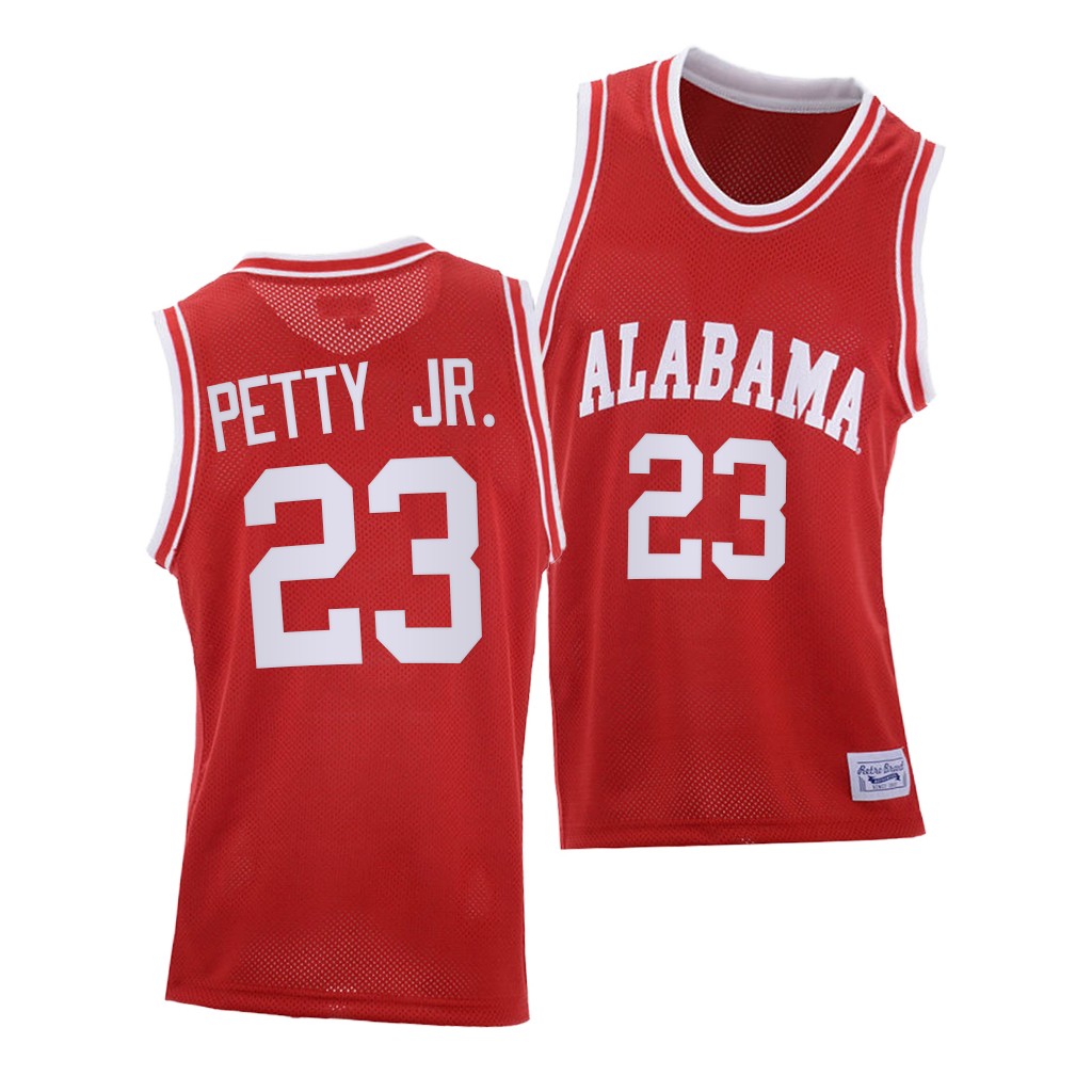 Alabama Crimson Tide John Petty Jr. Red 2021 Throwback College Jersey