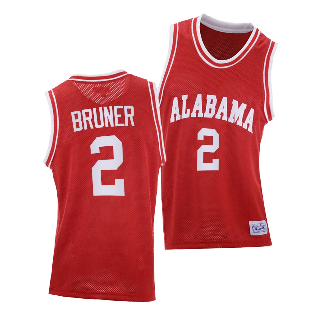 Alabama Crimson Tide Jordan Bruner Red 2021 Throwback College Jersey