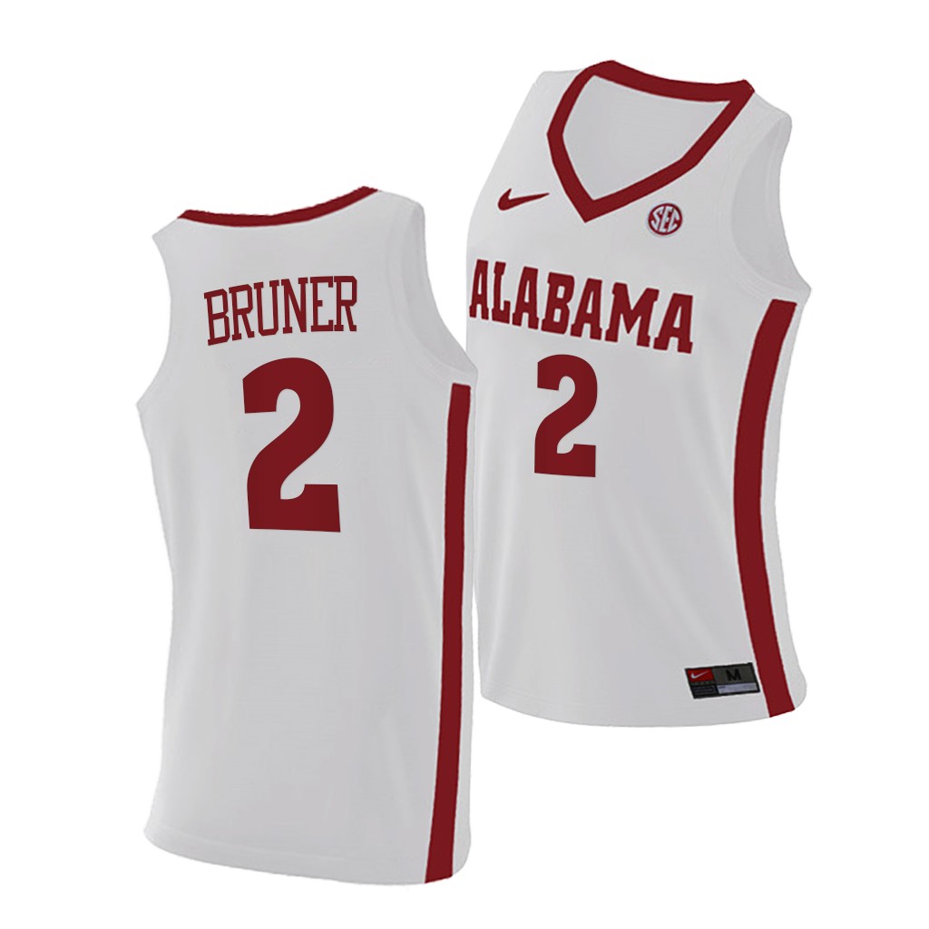Alabama Crimson Tide Jordan Bruner White 2021 College Jersey