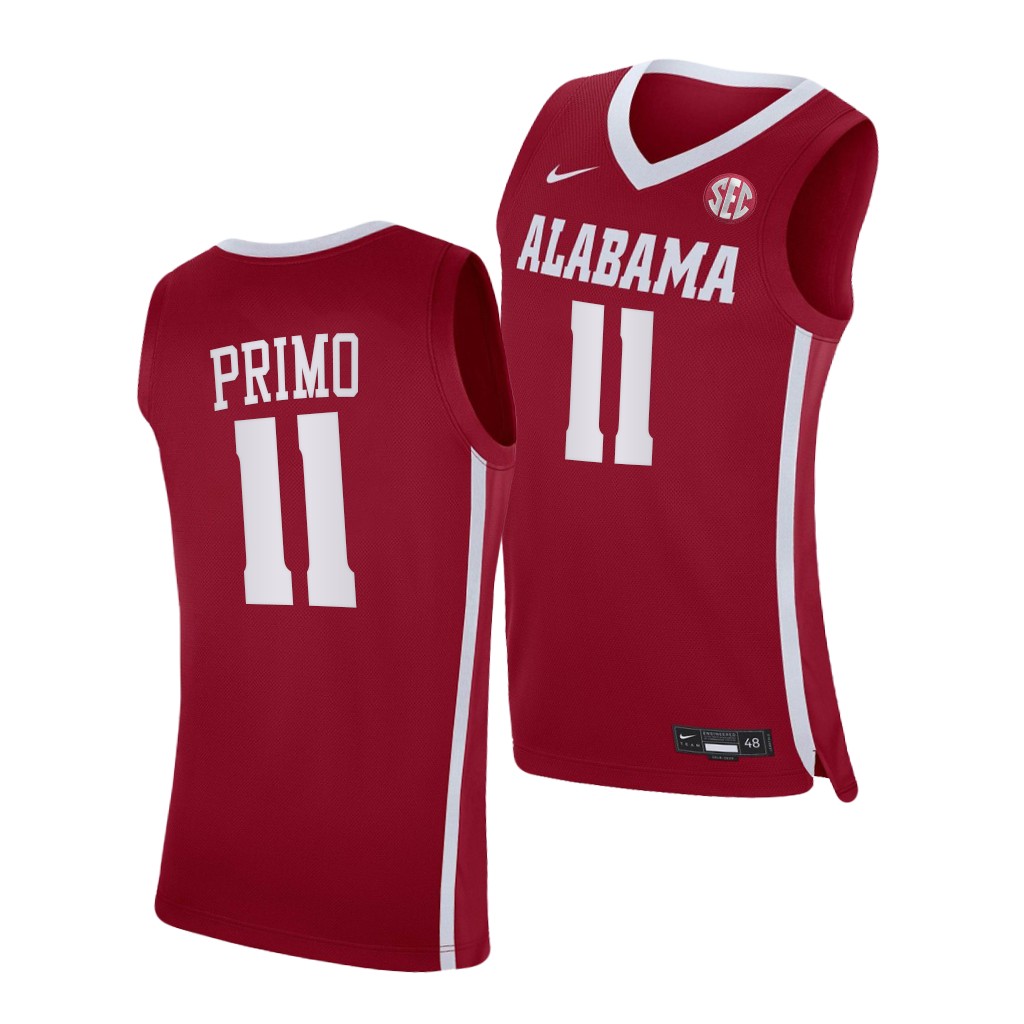 Alabama Crimson Tide Joshua Primo Crimson 2021 College Jersey