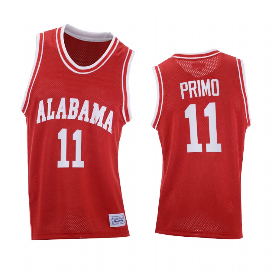 Alabama Crimson Tide Joshua Primo Red 2021 Throwback College Jersey