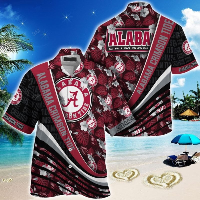 Alabama Crimson Tide NCAA Summer – Hawaii Shirt For This Season – Gift For Sport Lovers With Tropical Flower Pattern