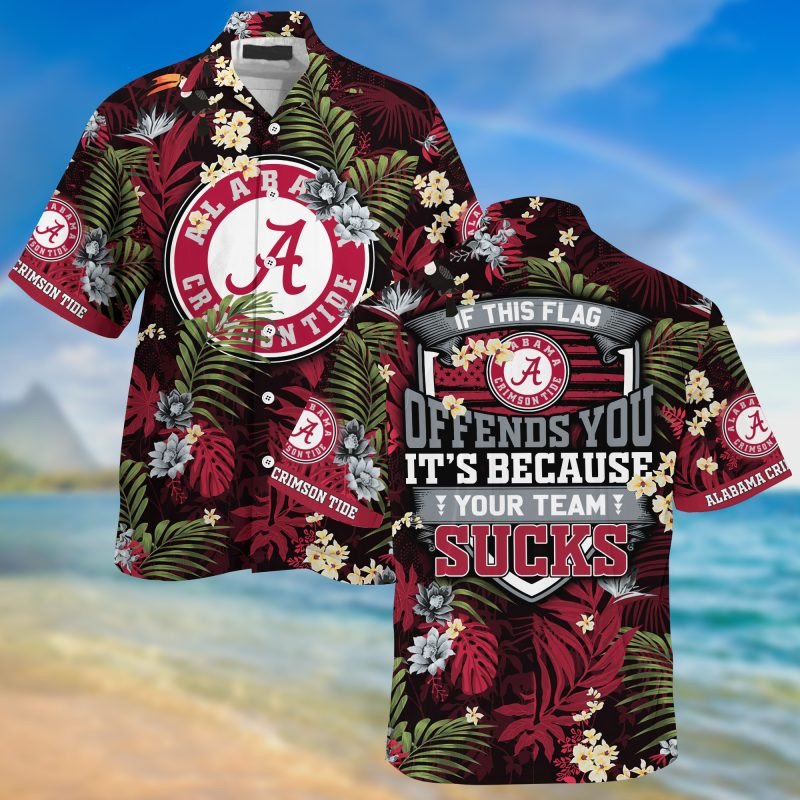 Alabama Crimson Tide NCAA Summer – Hawaii Shirt For This Season – Gift For Sport Lovers With Tropical Patterns