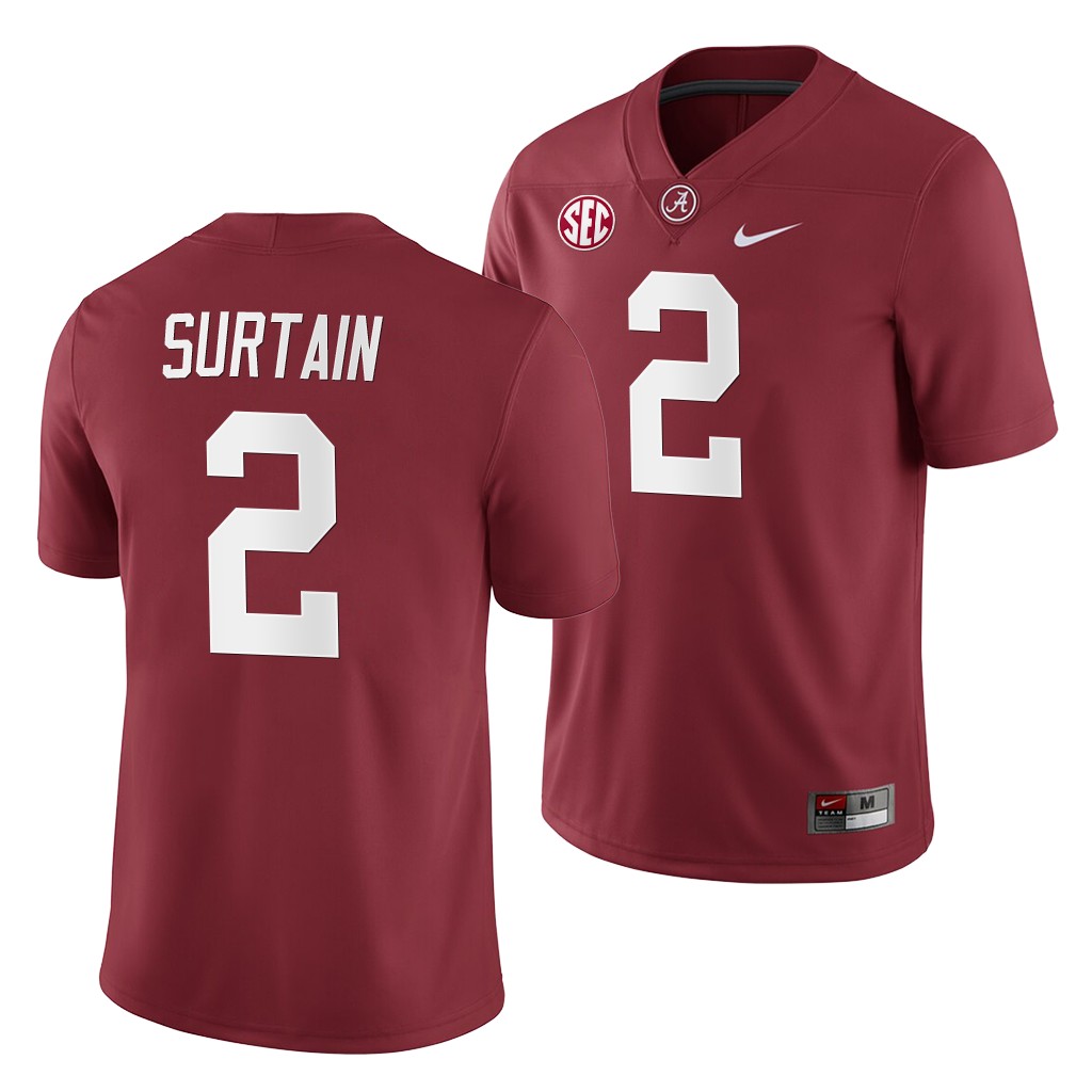 Alabama Crimson Tide Patrick Surtain Jr. Crimson 2019 Home Game Jersey NCAA
