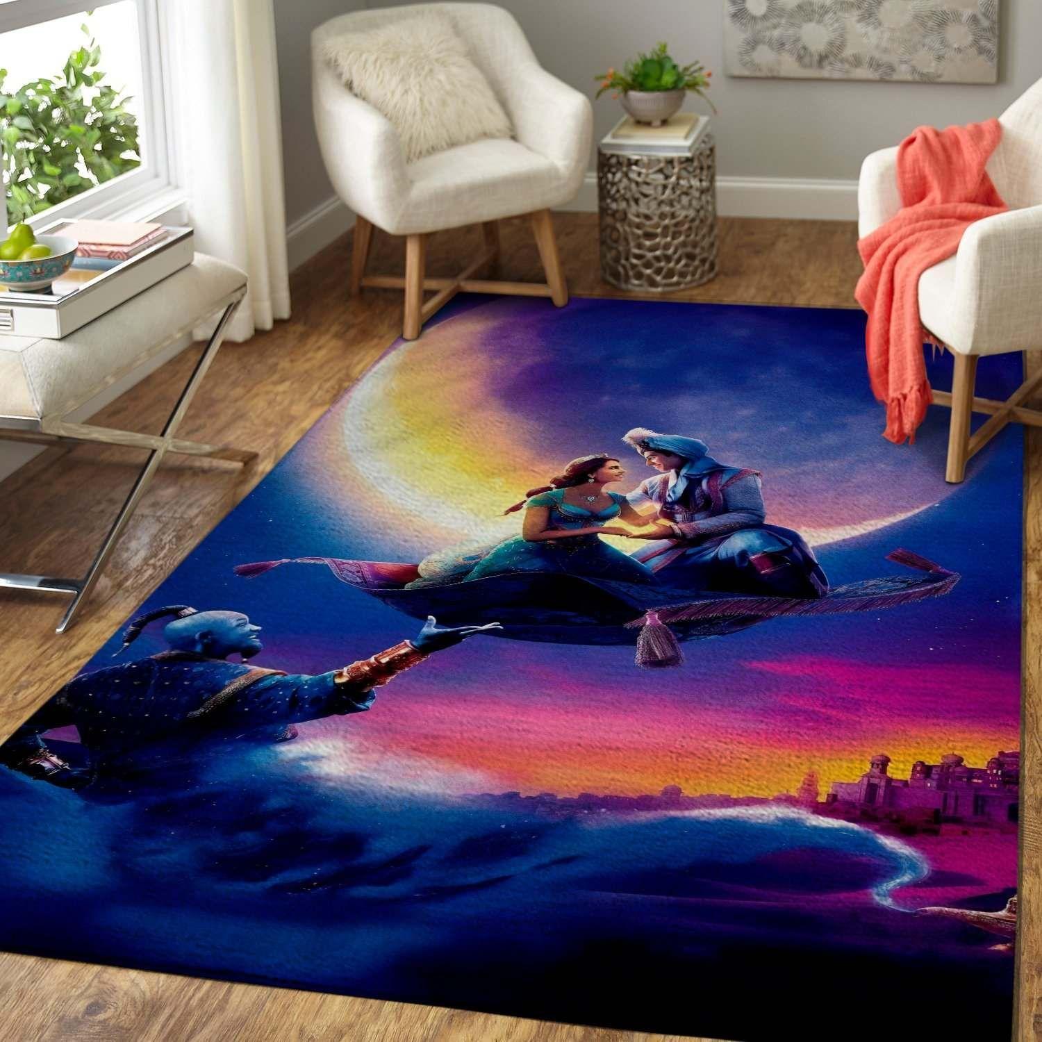 Aladdin, Princess Jasmine & Genie Area Rectangle Rug