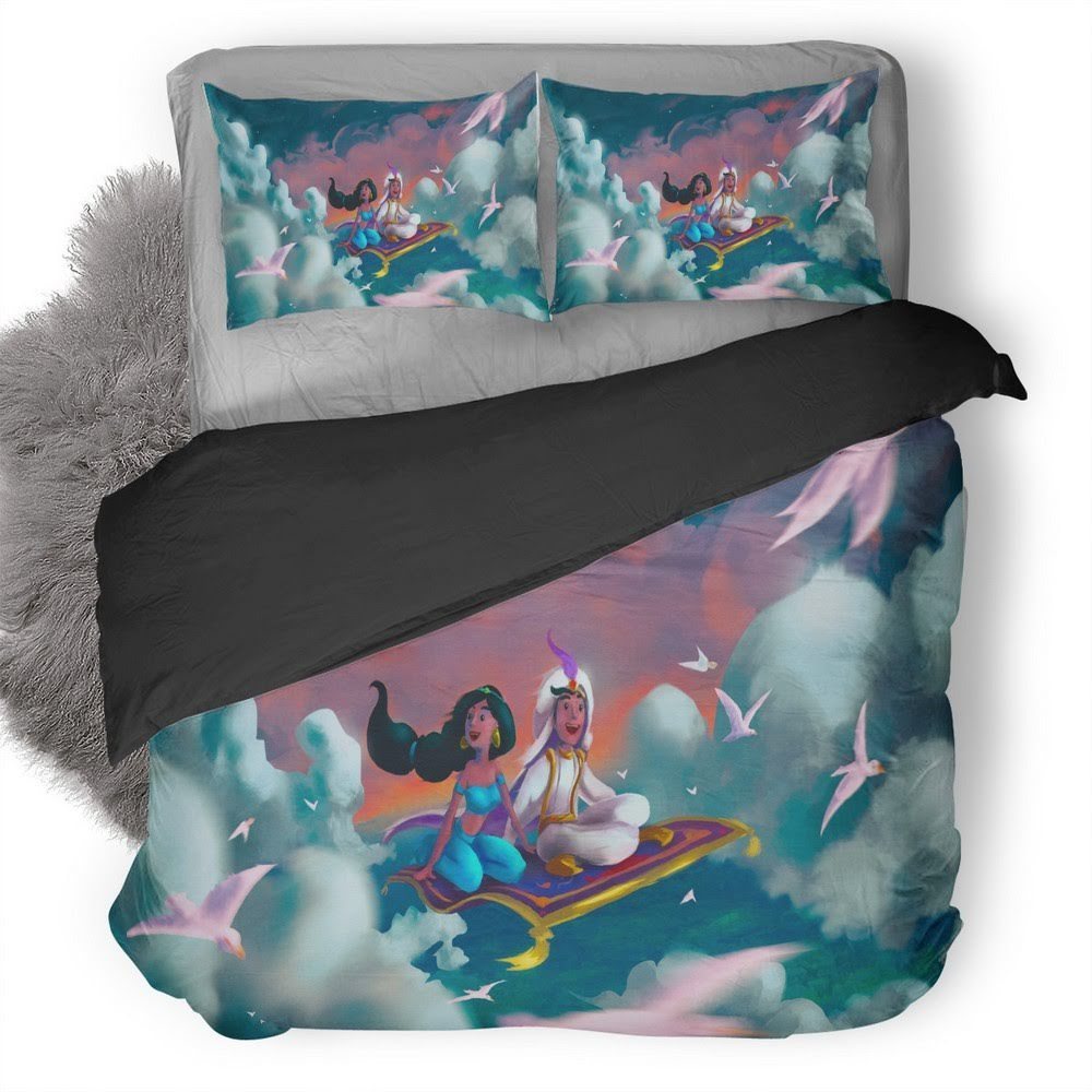 Aladdin And Jasmine 3D Customized Duvet Cover Bedding Set