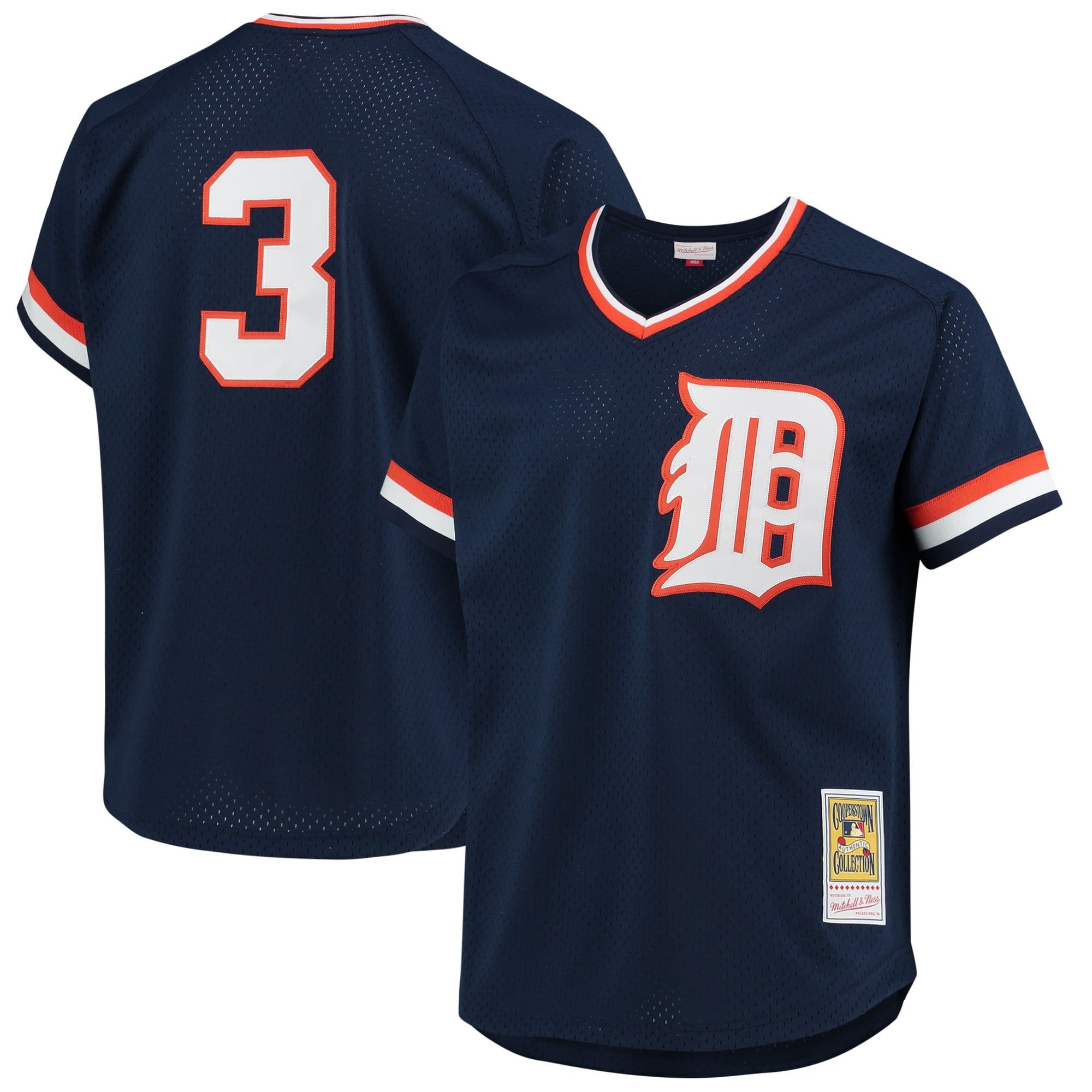 Alan Trammell Detroit Tigers Mitchell And Ness 1984 Authentic Cooperstown Collection Mesh Batting Practice Stitched Jersey – Navy