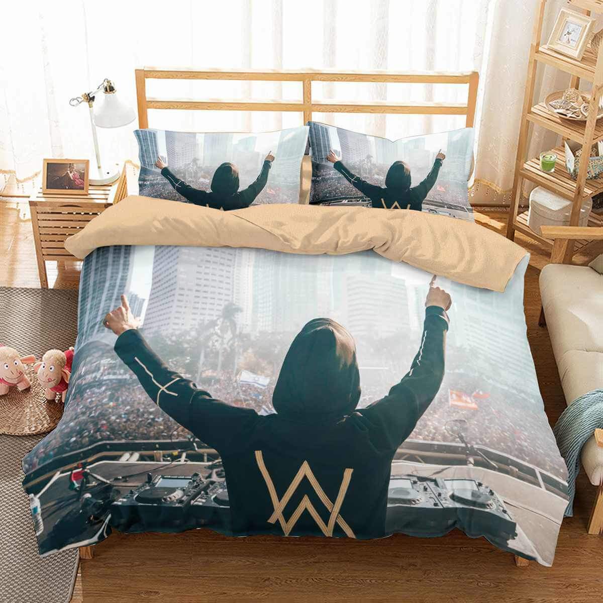 Alan Walker 3D Customized Duvet Cover Bedding Set