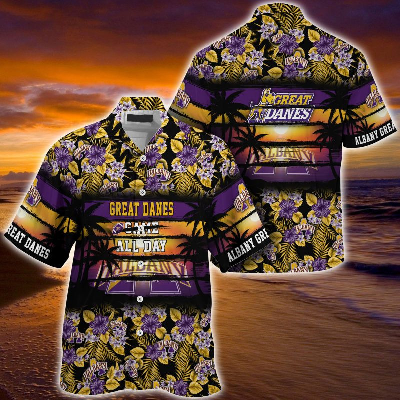 Albany Great Danes NCAA Summer – Hawaii Shirt For This Season – Gift For Sport Lovers Floral Pattern
