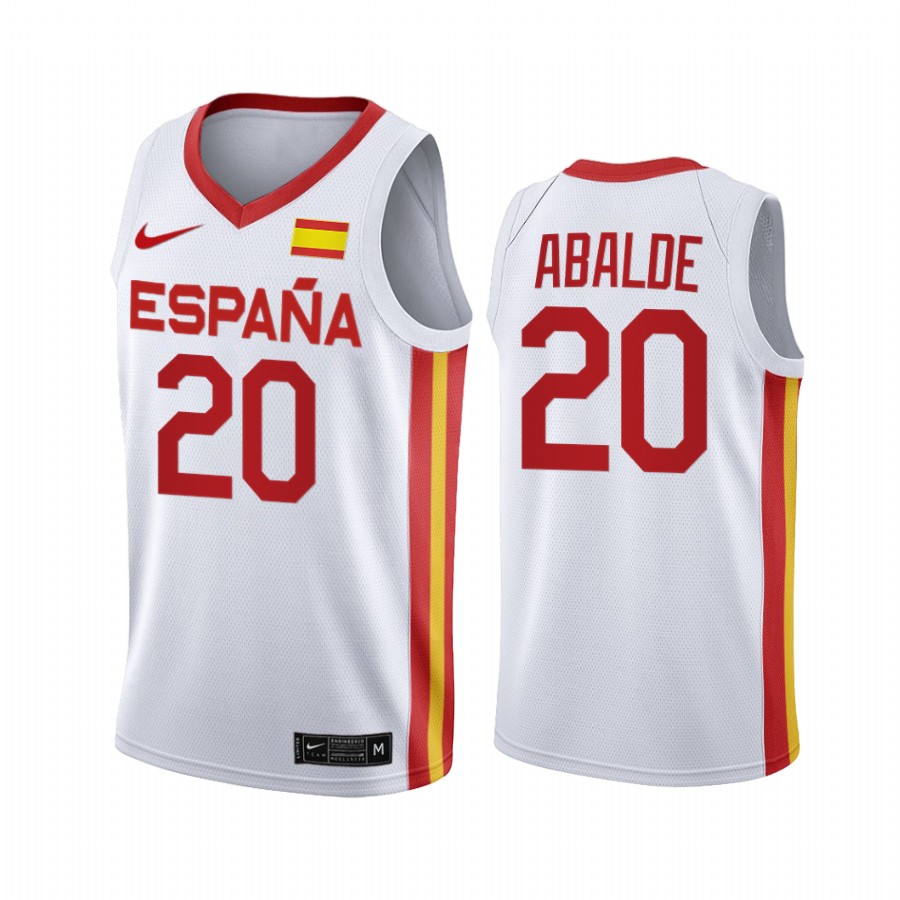 Alberto Abalde Spain #20 White 2021 Tokyo Olymipcs Limited Jersey